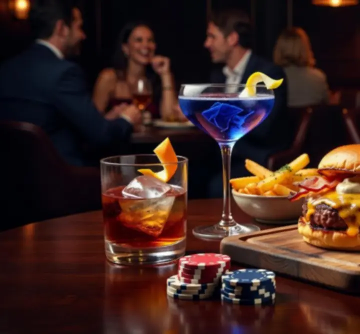 Prémium italok és bar food a pókerasztalok mellett